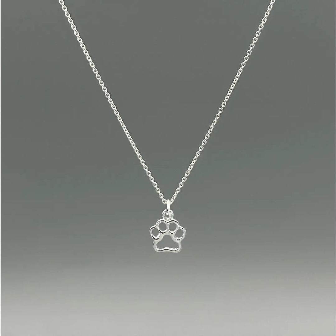 Something Silver Small Paw Silver Necklace