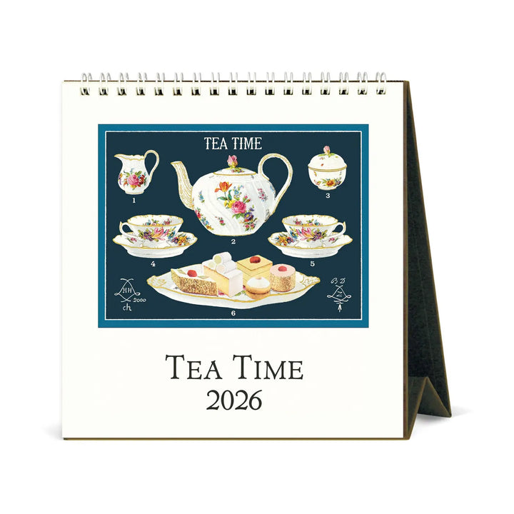 Cavallini Tea Time 2026 Desk Calendar