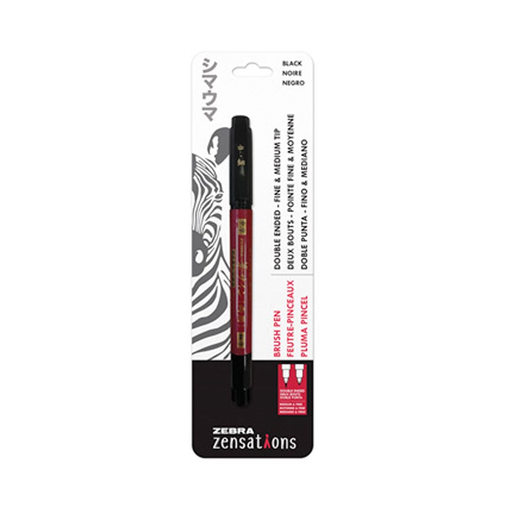 Zebra Zensations Black Dual-Tip Brush Pen