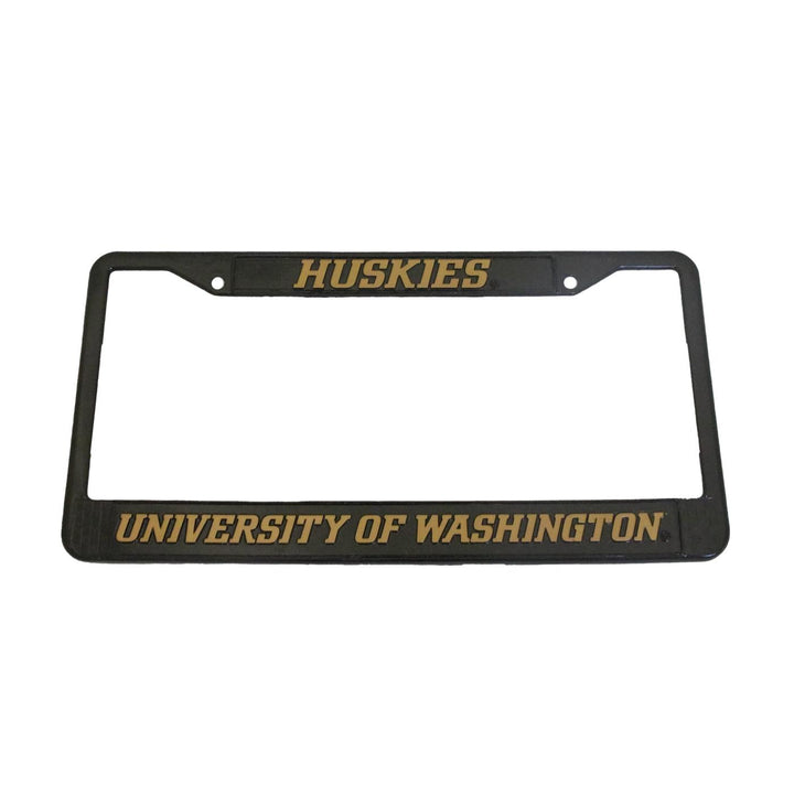 Strand Black Metal Huskies U of W Powder License Plate Frame