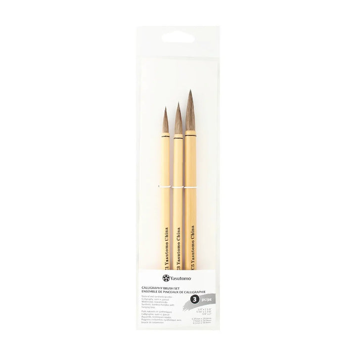 Yasutomo Calligraphy Brush Set 3 Piece