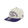New Era White Purple Washington Huskies 19Twenty STACKED Relaxed Snapback Hat thumbnail