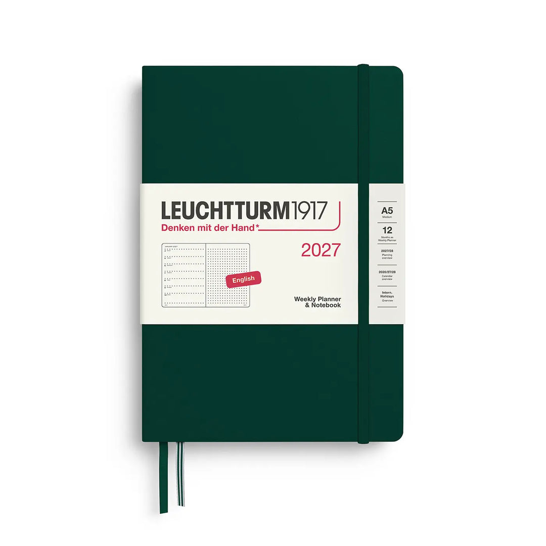 Leuchtturm 2027 Dotted A5 Weekly Hardcover Planner Notebook
