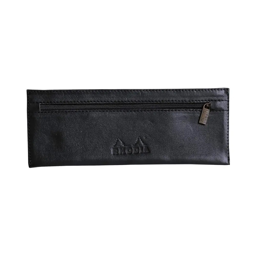 Rhodia Genuine Leather Flat Pen & Pencil Case
