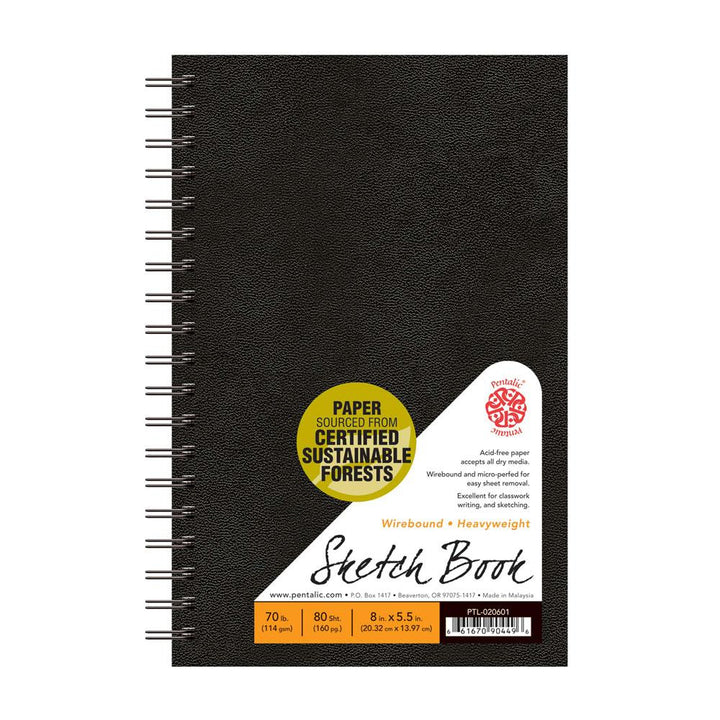 Pentalic Traditional Spiral Bound Sketch Book