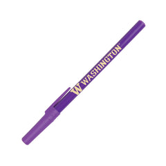 Photo of Bic Round Stic Purple Washington Ballpoint Pen with Cap.