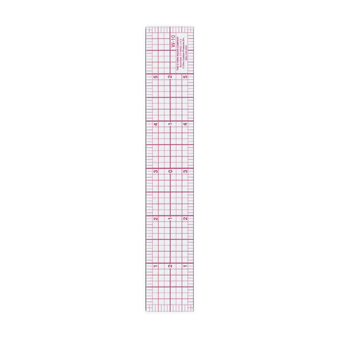 Westcott 6" 8ths Zero Centering Plastic Graph Ruler