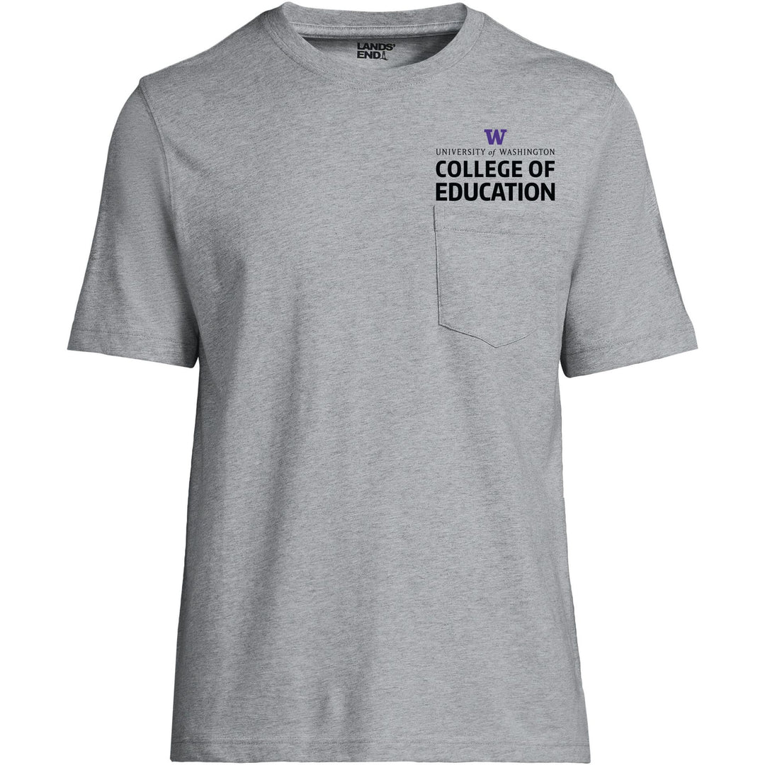 Lands' End Unisex UW College of Education Short Sleeve Pocket T-Shirt