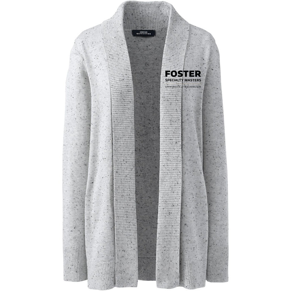 Lands' End Women's UW Foster Specialty Masters Cotton Modal Shawl Collar Cardigan Sweater