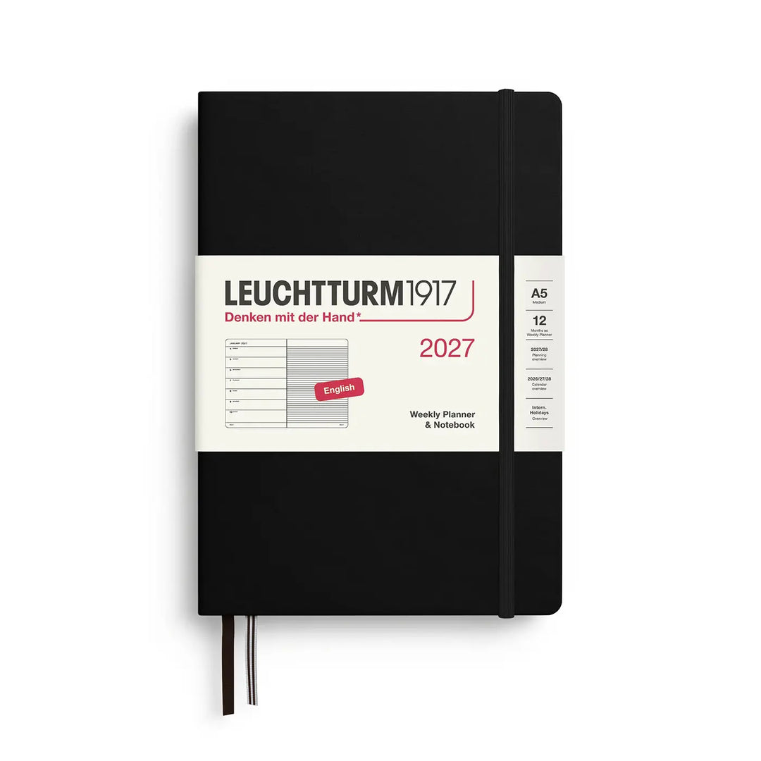 Leuchtturm 2027 A5 Weekly Hardcover Planner Notebook