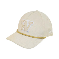 Photo of New Era Tan W Logo 9Forty MC A Frame Cord Adjustable Hat Front.