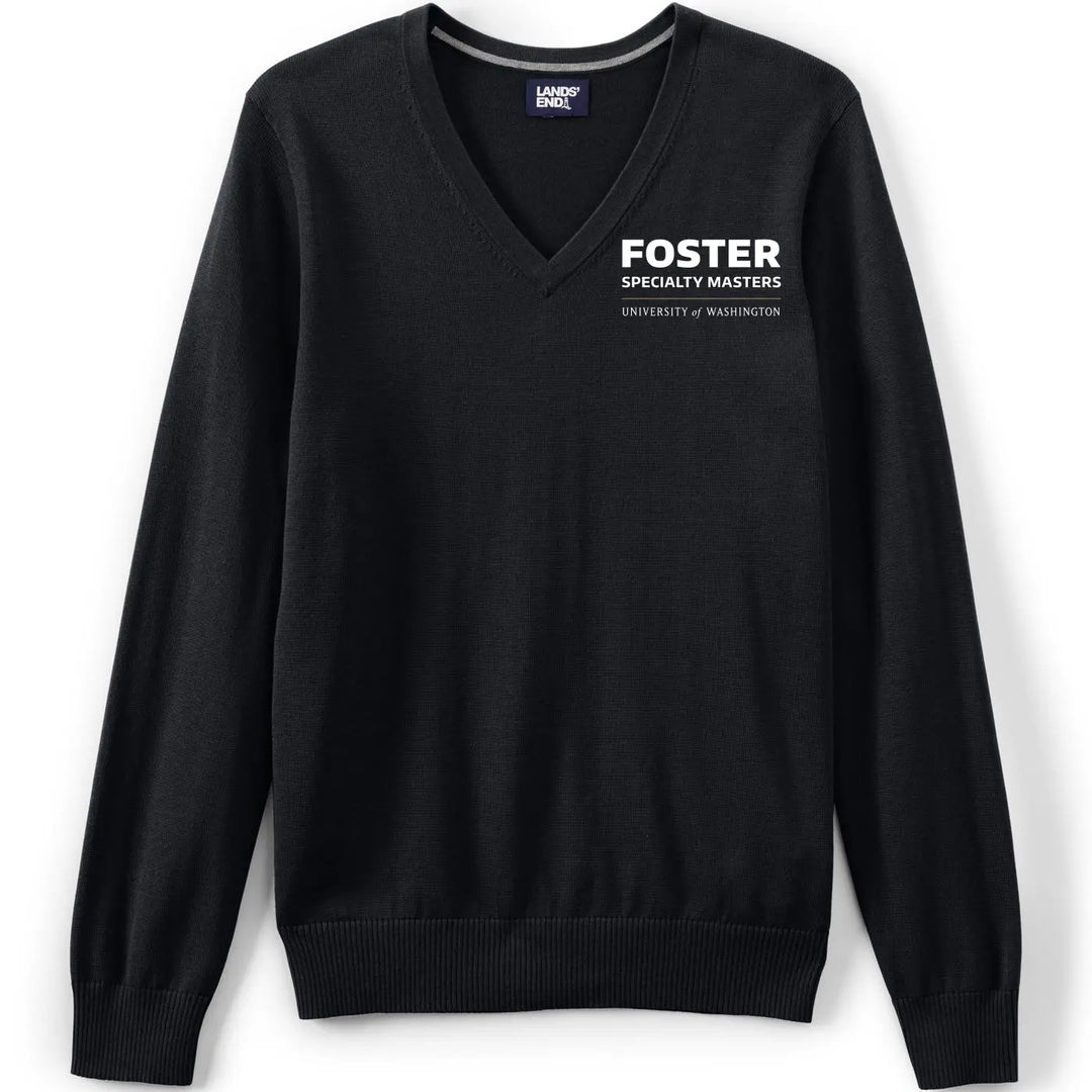 Lands' End Unisex UW Foster Specialty Masters Cotton Modal V-neck Pullover Sweater