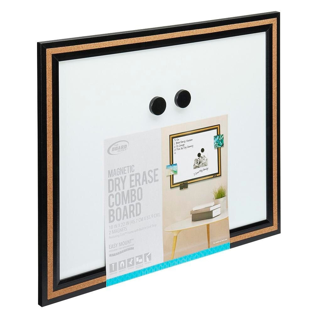 Board Dudes 18"x22" CorX Frame Magnetic Dry Erase Board