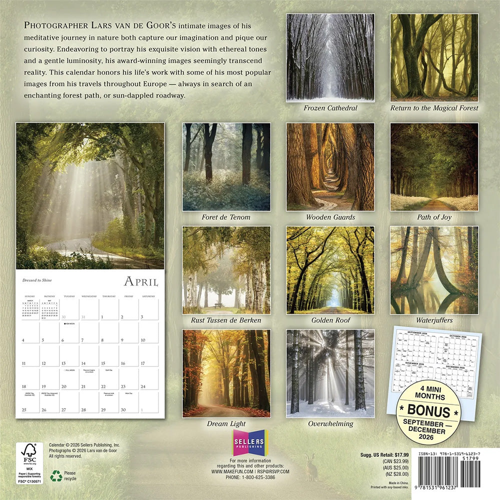 2027 Enchanted Pathways Wall Calendar