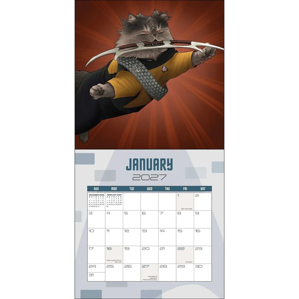Star Trek: Cats 2027 Wall Calendar