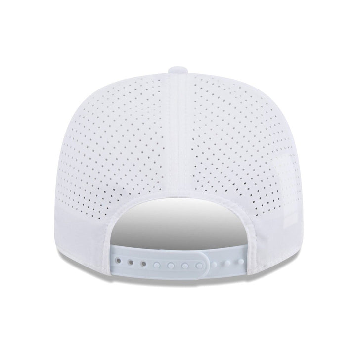 New Era White 9Seventy PERFORM Vault Dog Perforated Stretch Snap Adjustable Hat