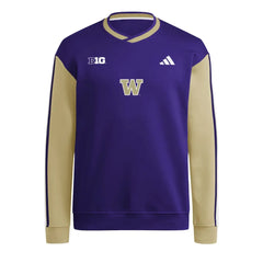 Photo of adidas Men's W B1G FW25 Colorblock Sleeve Stripe Crewneck Front.