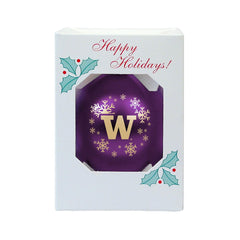 MCM Purple W Snowflakes Shatterproof Ornament