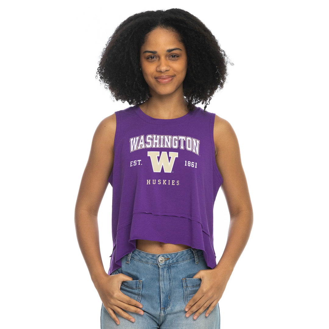 Zoozatz Women's Washington Huskies Flowy Tank