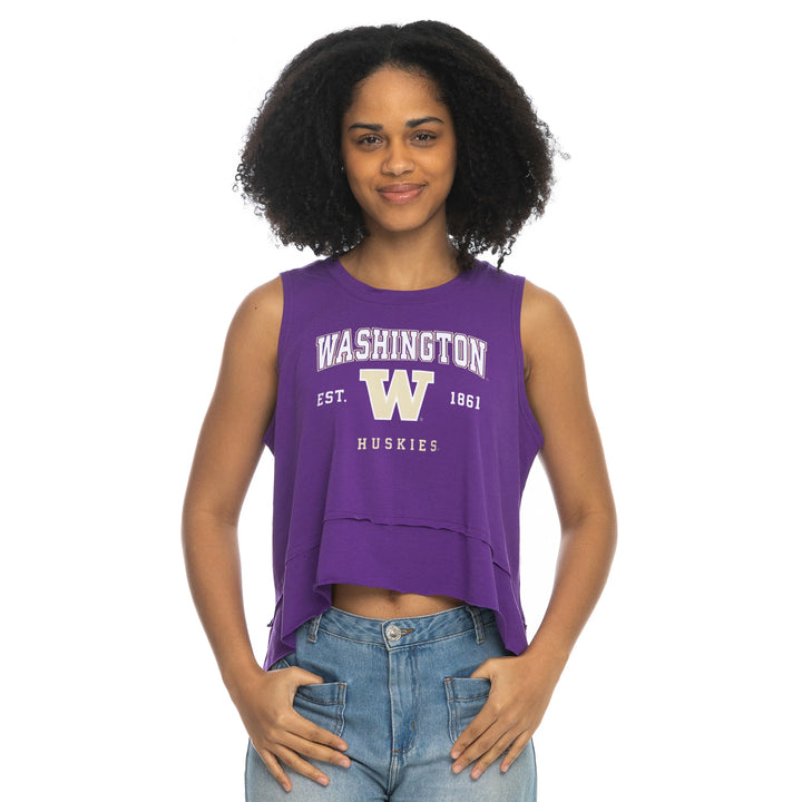 Zoozatz Women's Washington Huskies Flowy Tank