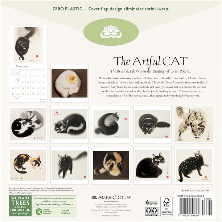 The Artful Cat 2026 Wall Calendar