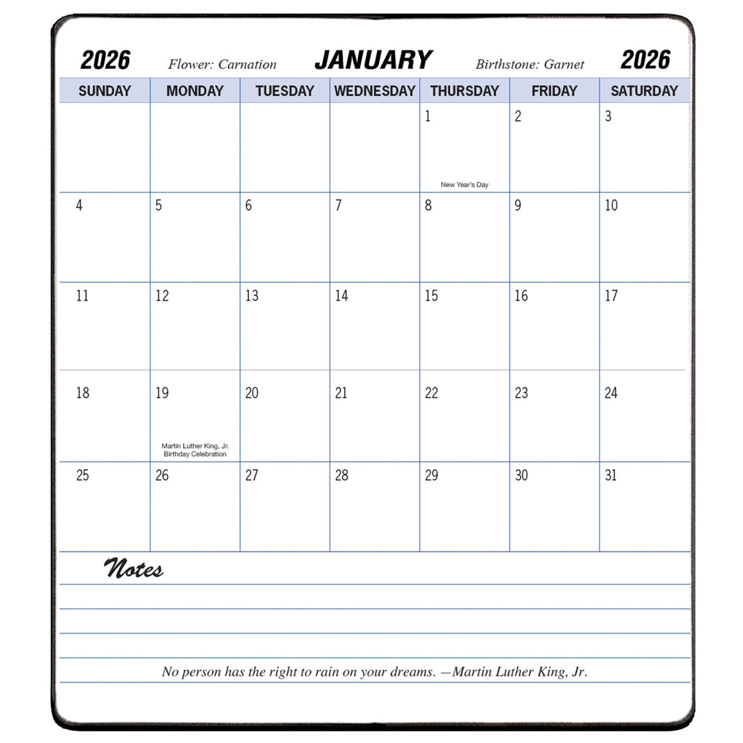 Payne Carriage 2026 Annual Pocket Monthly Planner