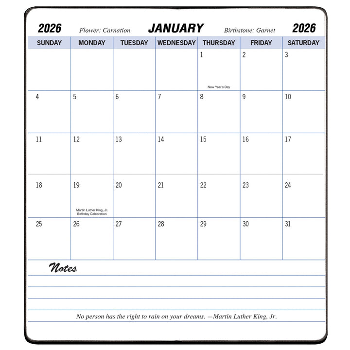 Payne Carriage 2026 Annual Pocket Monthly Planner
