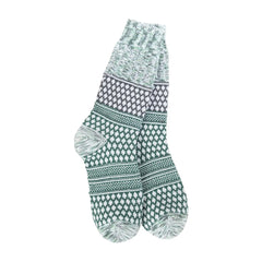 Photo of World's Softest Spruce Multi Holiday Gallery Textured Crew Socks.