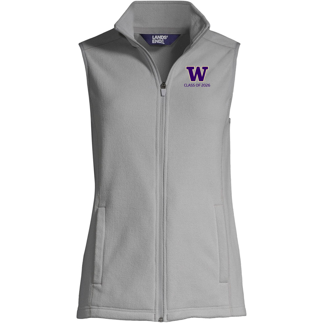 Lands' End Women's UW Class of 2026 ThermaCheck Fleece Vest