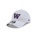 New Era White Washington Huskies W Logo Casual Classic Adjustable Hat thumbnail