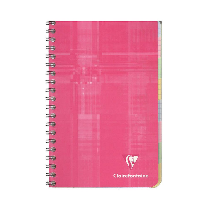 Clairefontaine 4.75"x6.75" Graph 8 Tab Spiral Notebook 48ct