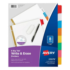 Avery Multicolor Big Tab Write & Erase 8 Tab Binder Dividers Hover