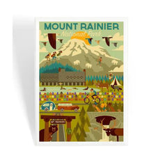 Photo of Lantern Press Mount Rainier National Park Geometric Badge Magnet.