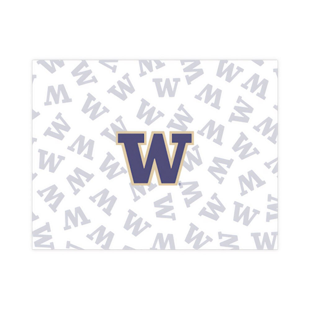 SayangNari White W Allover Blank Greeting Card