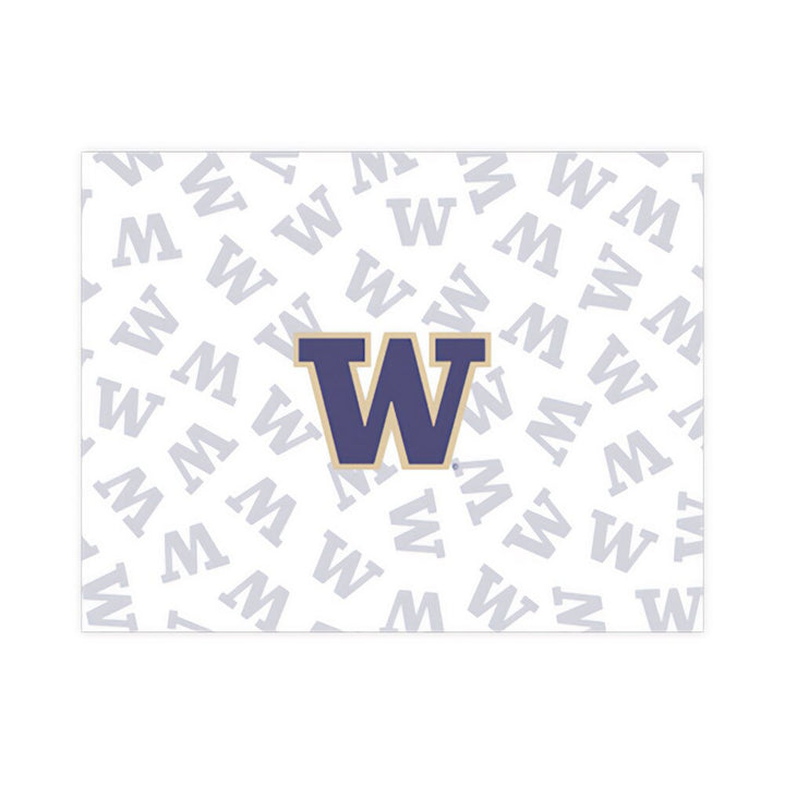 SayangNari White W Allover Blank Greeting Card