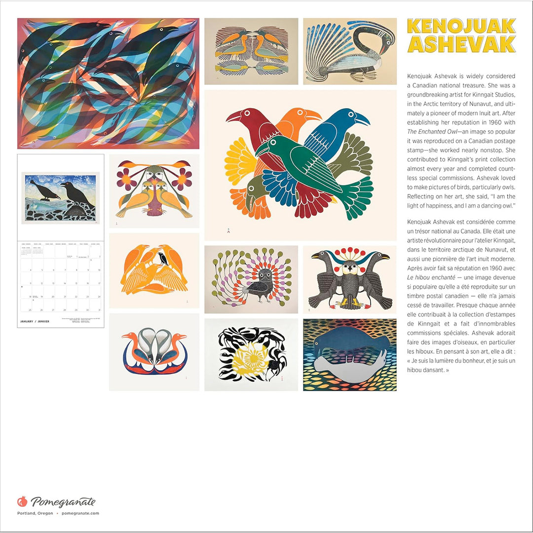 Kenojuak Ashevak 2026 Wall Calendar