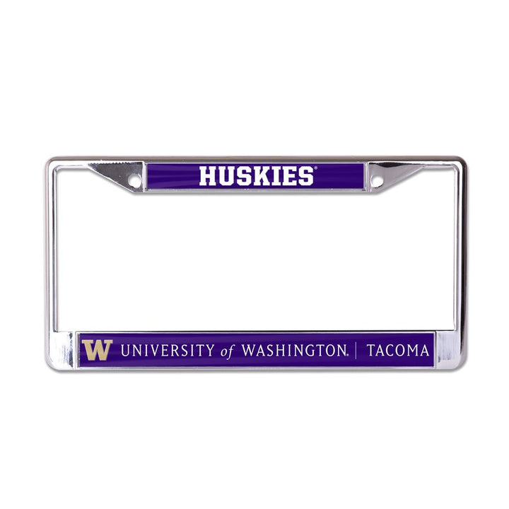 Wincraft Huskies U of W Tacoma Purple Acrylic Insert Metal License Plate Frame