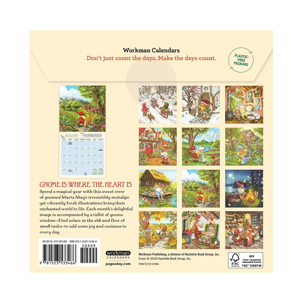 Gnome Life Mini Wall 2027 Calendar
