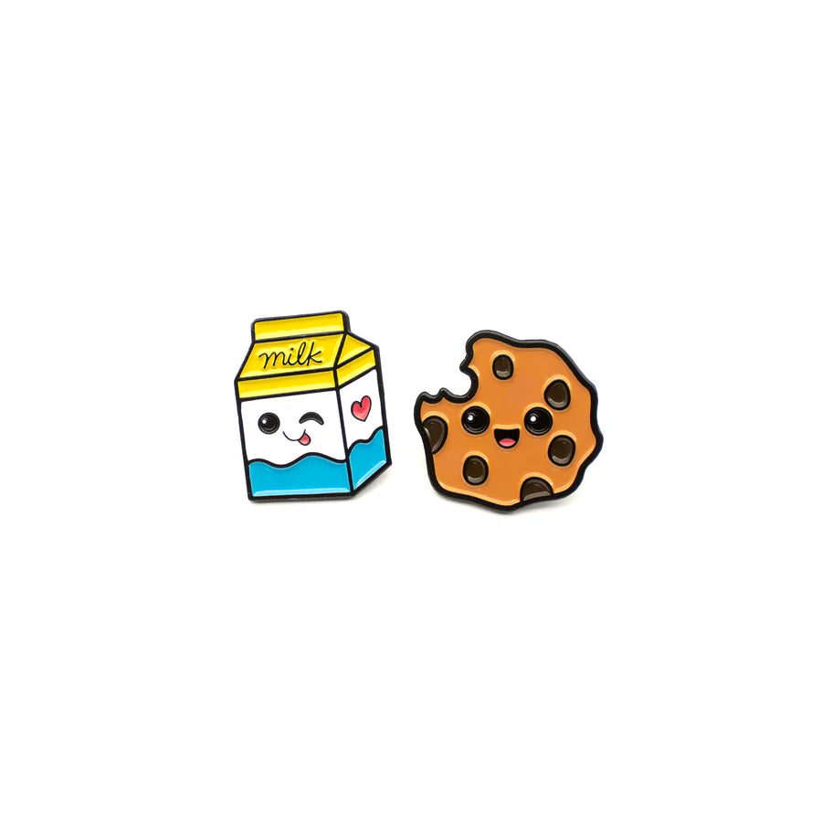 Pals & Co. Milk & Cookie Enamel Pin Set