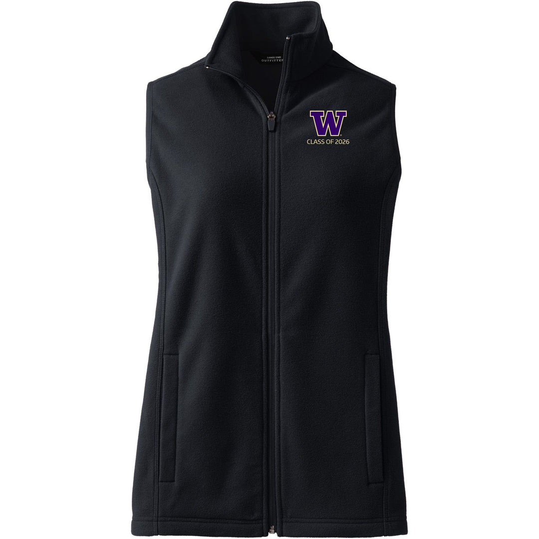 Lands' End Women's UW Class of 2026 ThermaCheck Fleece Vest