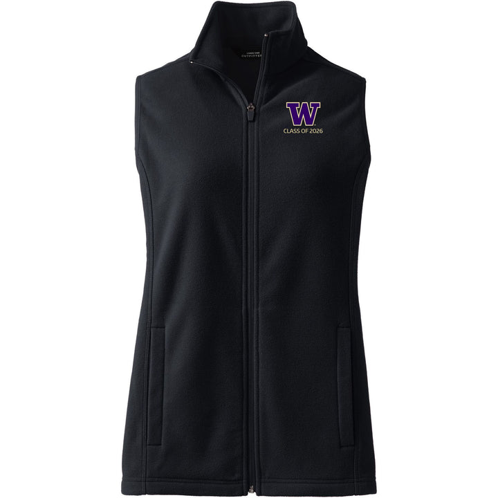 Lands' End Women's UW Class of 2026 ThermaCheck Fleece Vest
