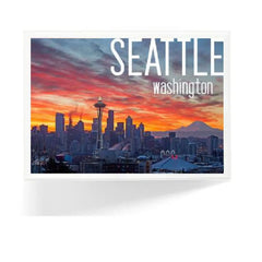 Photo of Lantern Press Seattle Rainier & Sunrise Badge Magnet.
