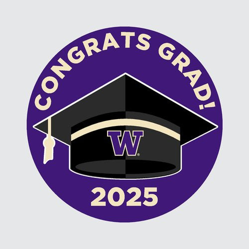 DROP SHIP CDI Purple Congrats Grad! Button 12pk