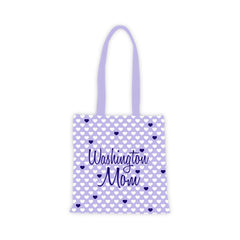 Neil Lavender WA Mom Hearts Slim Canvas Tote
